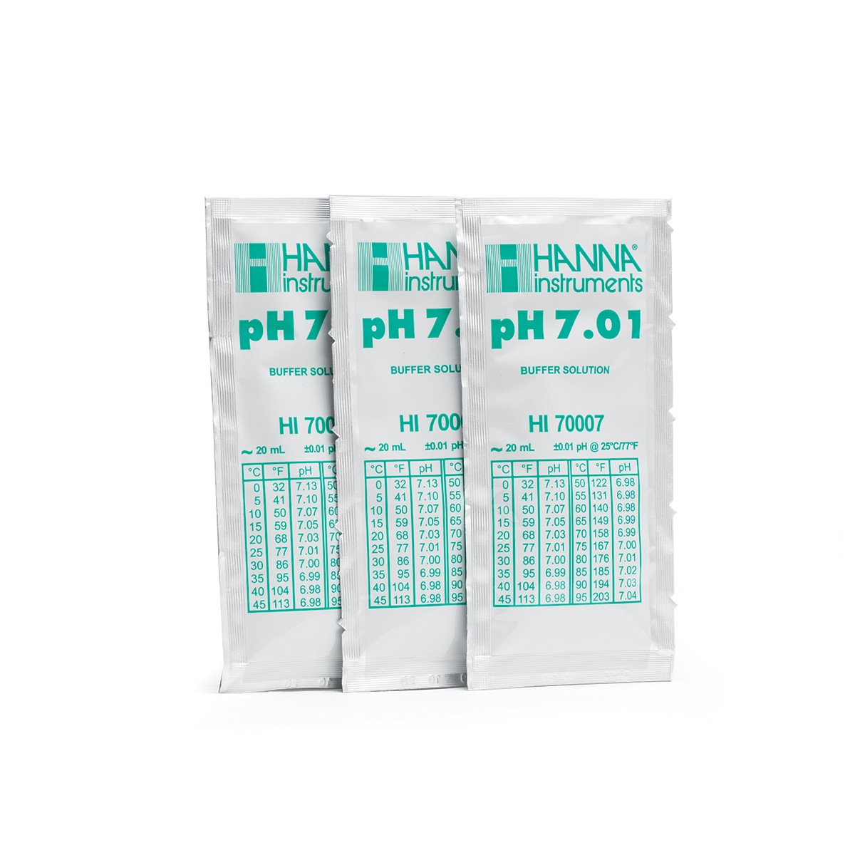 HI70007P - pH 7.01 Calibration Buffer Sachets (25 x 20 mL)