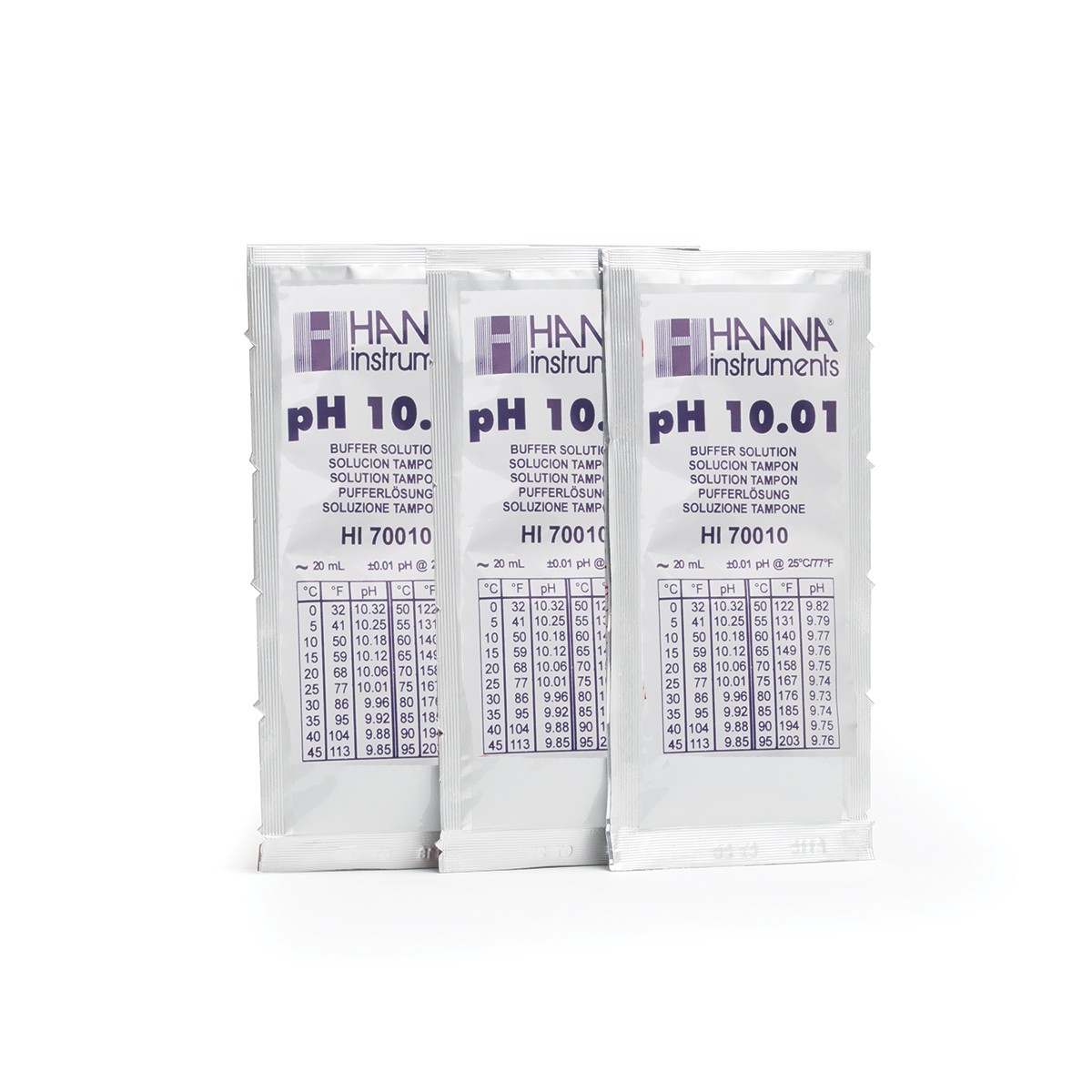 HI70010P - pH 10.01 Calibration Buffer Sachets (25 x 20 mL)