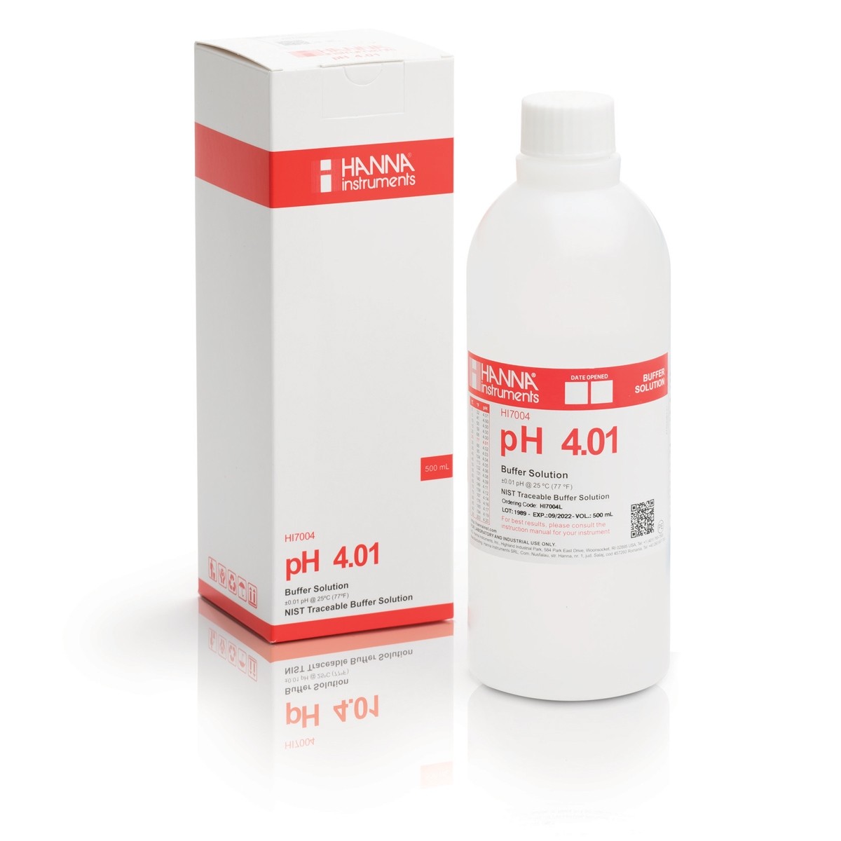 HI7004L - pH 4.01 Calibration Buffer Solution (500 mL)