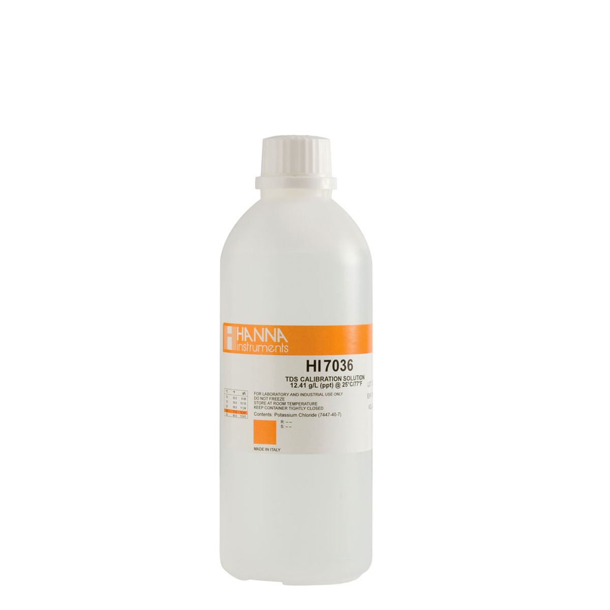 HI7036L - 12.41 g/L (ppt) TDS Calibration Solution (500mL Bottle)